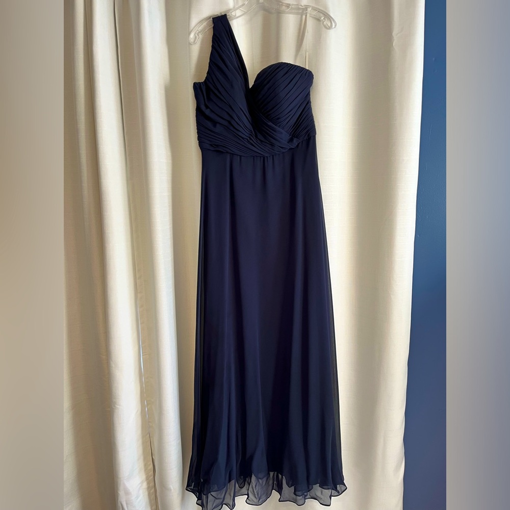 Dessy One-Shoulder Draped Chiffon Maxi Dress - Dani